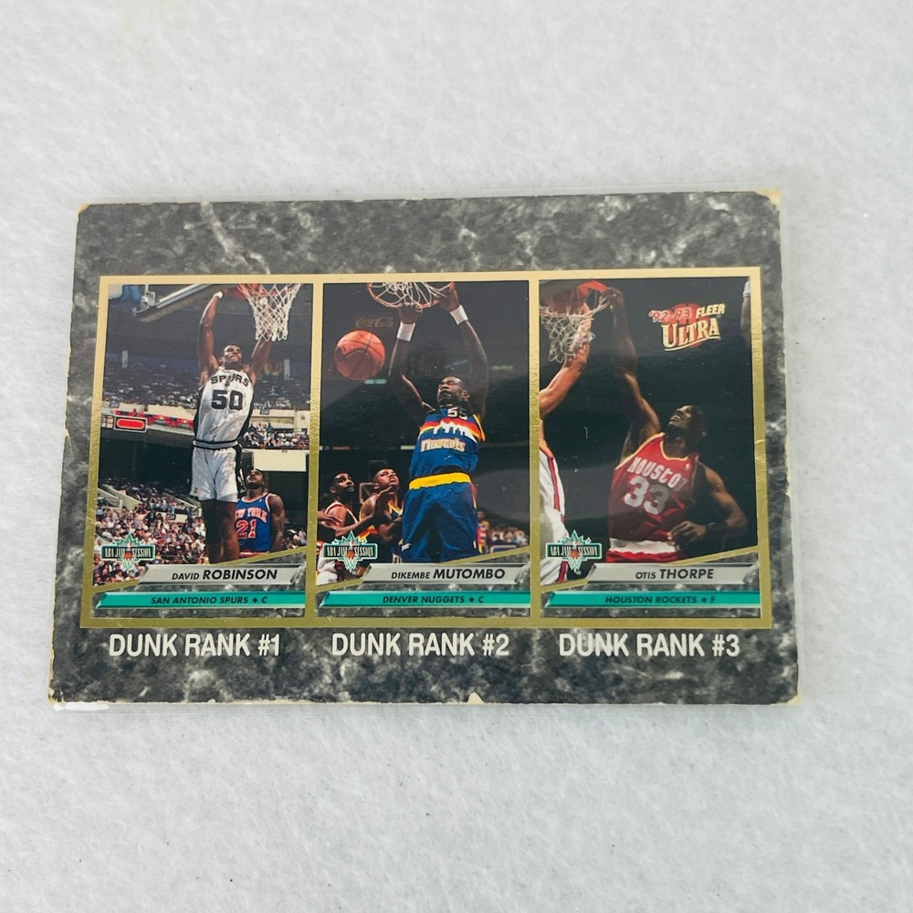 1992-93 Fleer Ultra NBA Jam Session Top 5 Jammers David Robinson Hakeem Olajuwon